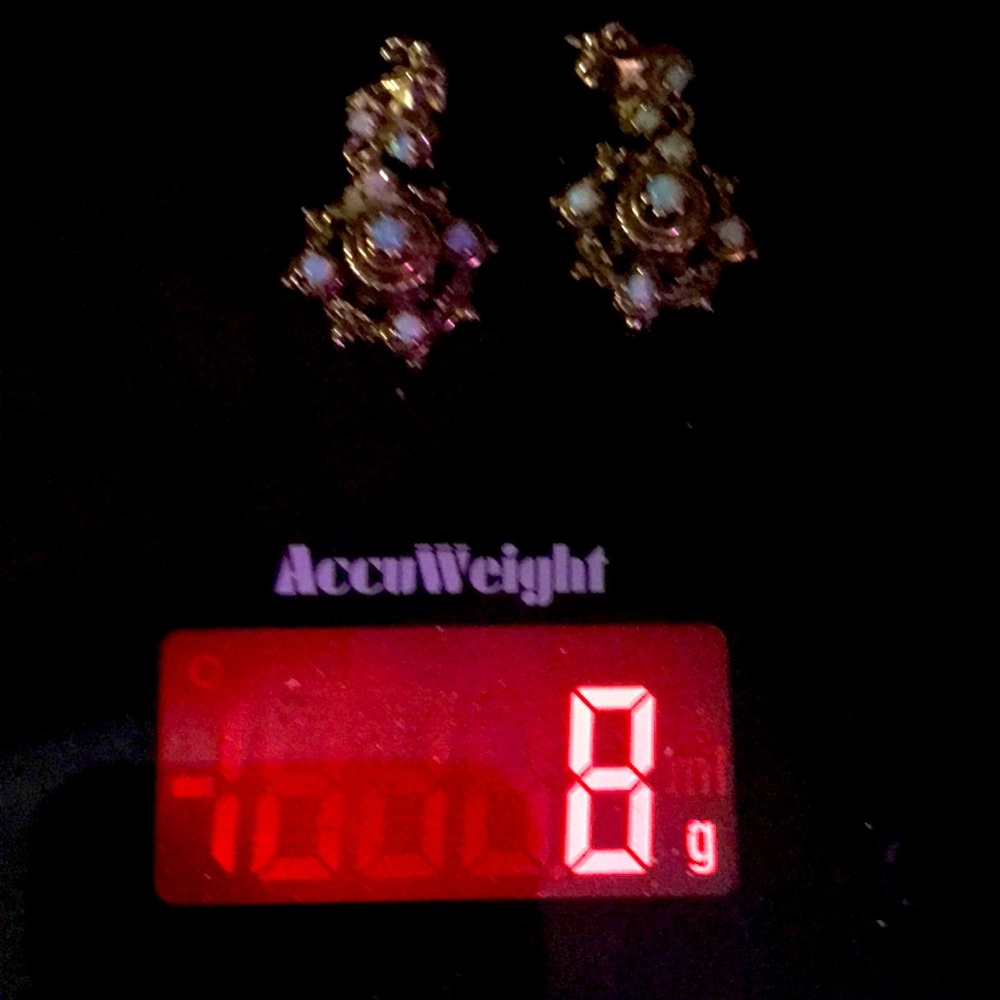 14 kt gold opal earrings - Picture 2 of 6